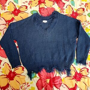 Pink Lady: Navy Blue, Size Small 4-6, 100% acrylic